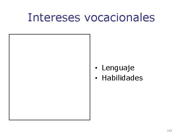 Intereses vocacionales • Lenguaje • Habilidades 145 Intereses vocacionales • Lenguaje • Habilidades 145