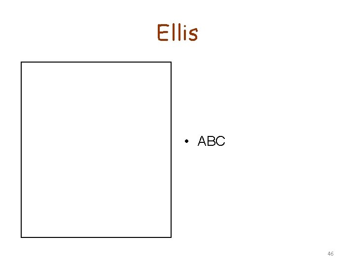 Ellis • ABC 46 Ellis • ABC 46