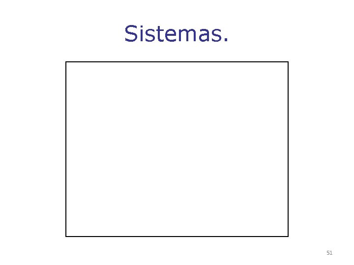 Sistemas. 51 Sistemas. 51
