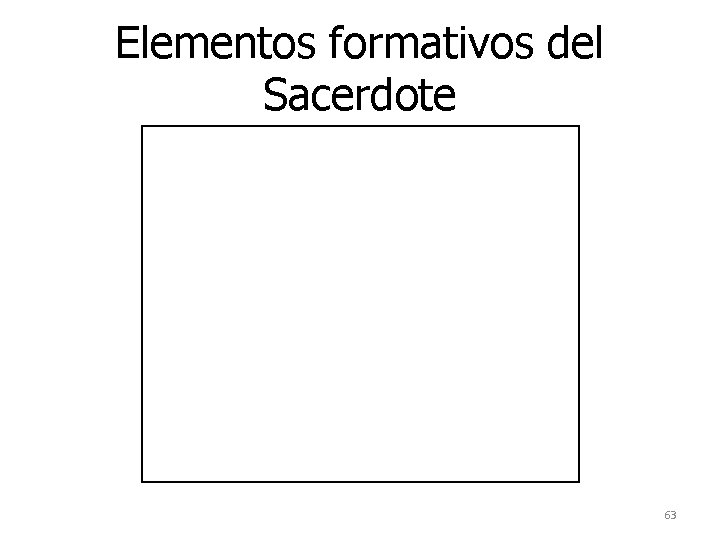 Elementos formativos del Sacerdote 63 Elementos formativos del Sacerdote 63