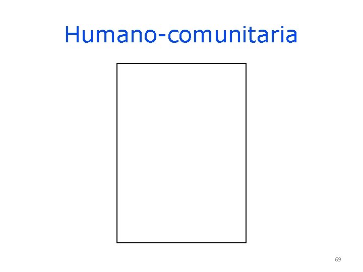 Humano-comunitaria 69 Humano-comunitaria 69