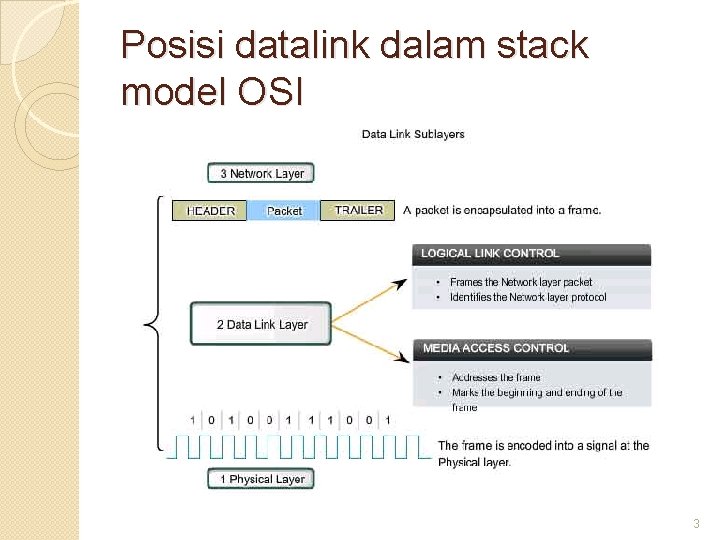 Posisi datalink dalam stack model OSI 3 