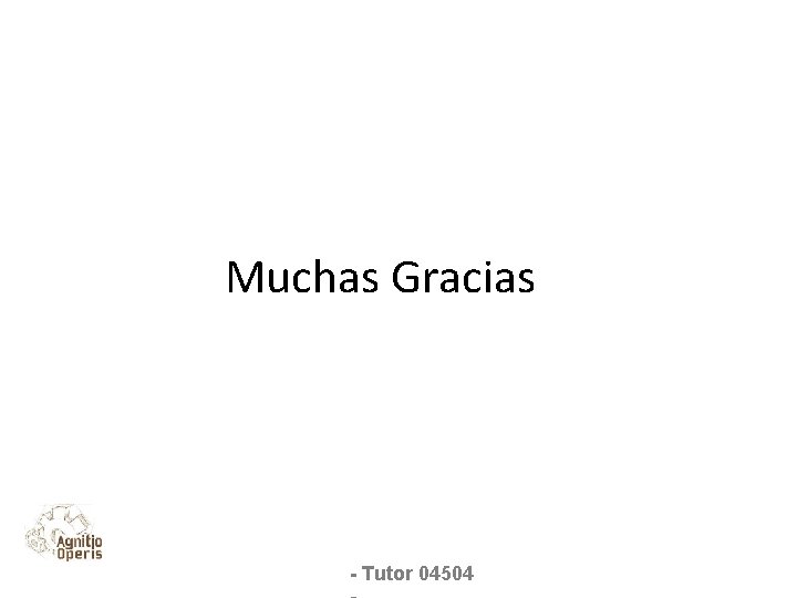 Muchas Gracias - Tutor 04504 