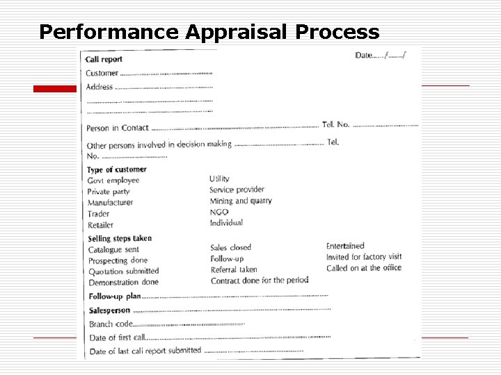 Performance Appraisal Process 