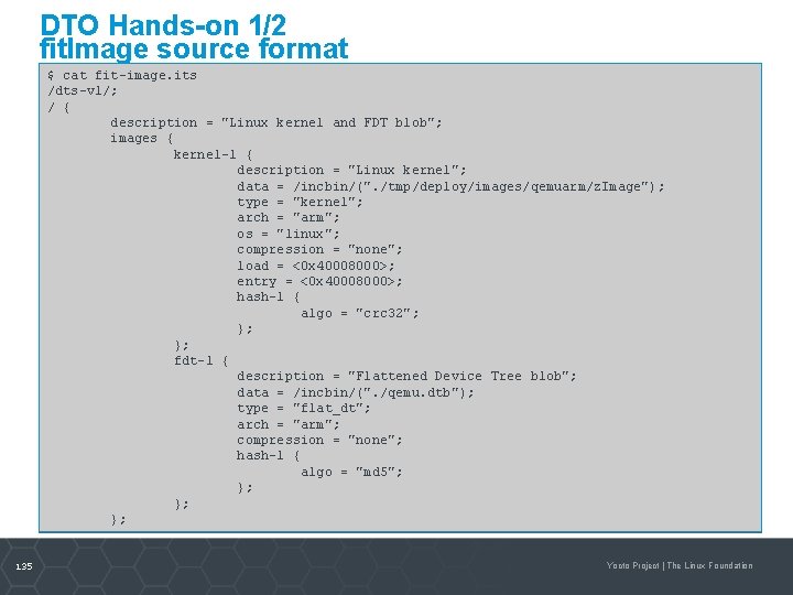 DTO Hands-on 1/2 fit. Image source format $ cat fit-image. its /dts-v 1/; /