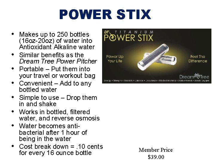 POWER STIX • Makes up to 250 bottles • • (16 oz-20 oz) of