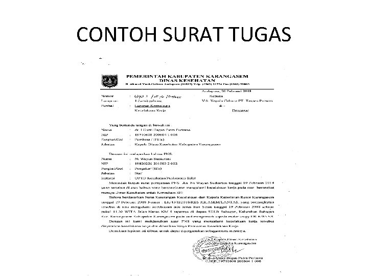 CONTOH SURAT TUGAS 