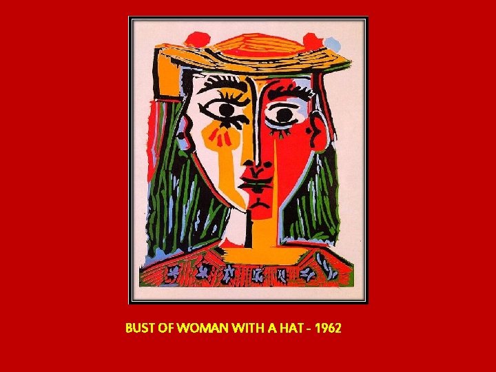BUST OF WOMAN WITH A HAT - 1962 