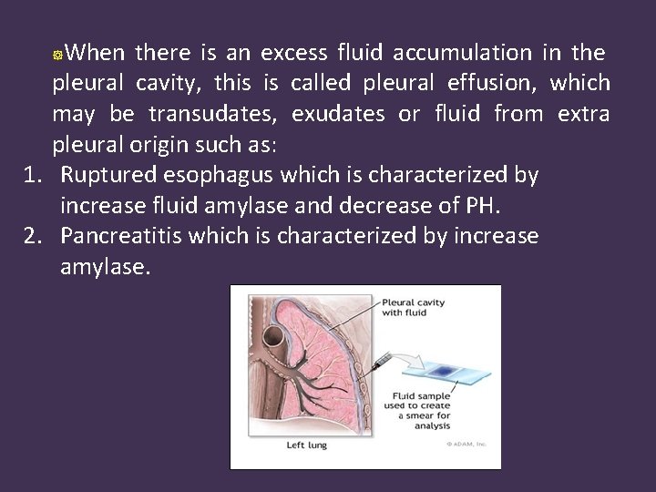 When there is an excess fluid accumulation in the pleural cavity, this is called