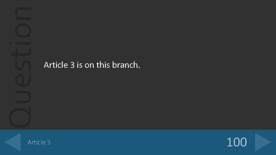 Question Article 3 is on this branch. Article 3 100 