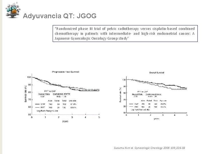 Adyuvancia QT: JGOG “Randomized phase III trial of pelvic radiotherapy versus cisplatin-based combined chemotherapy