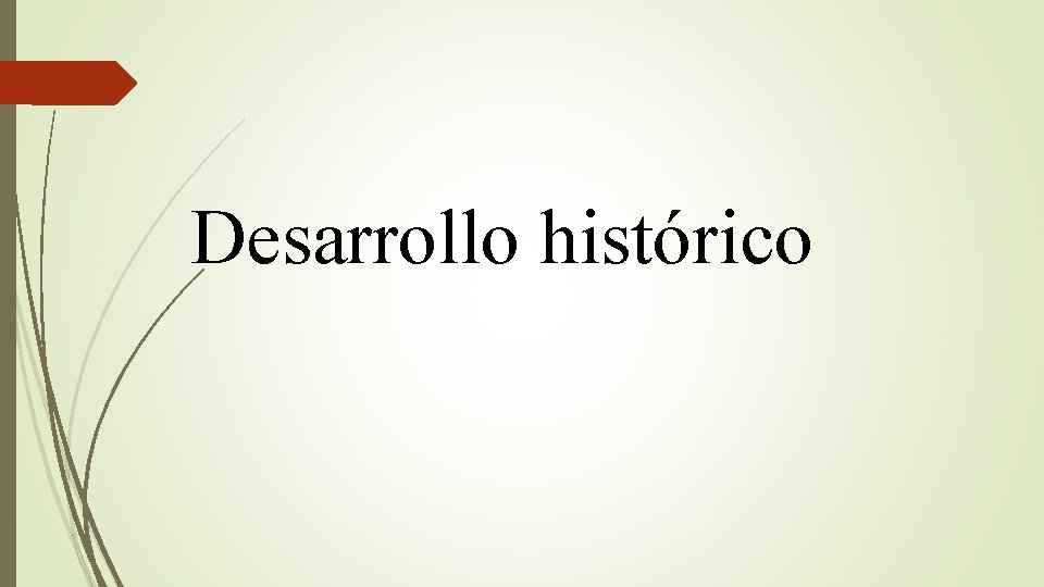 Desarrollo histórico 