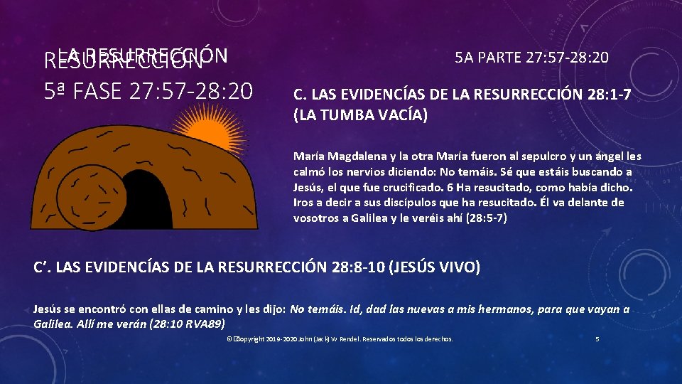 LA RESURRECCIÓN 5ª FASE 27: 57 -28: 20 5 A PARTE 27: 57 -28: