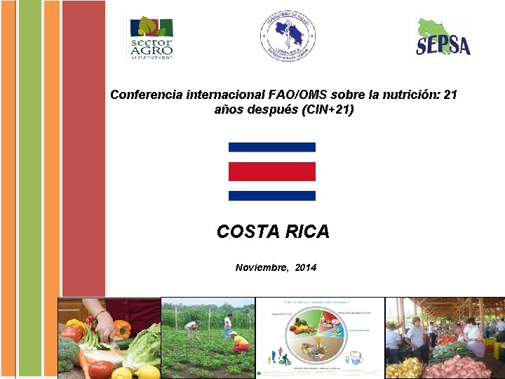 Conferencia internacional FAO/OMS sobre la nutrición: 21 años después (CIN+21) COSTA RICA Noviembre, 2014