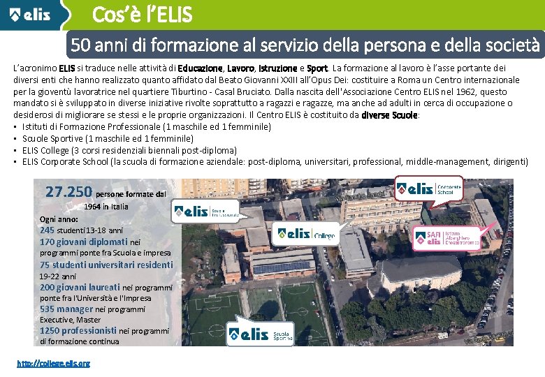 Cos’è l’ELIS 15/01/14 50 anni di formazione al servizio della persona e della società