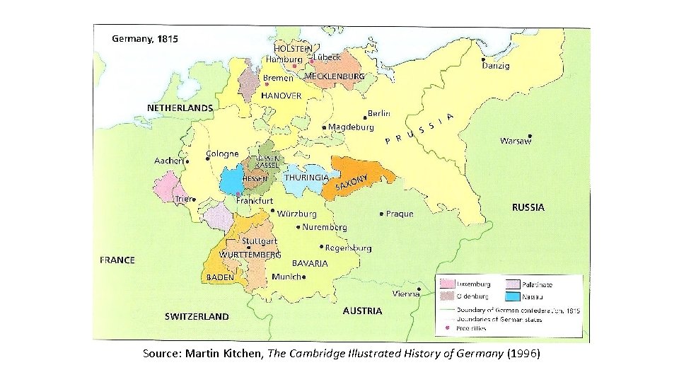 Source: Martin Kitchen, The Cambridge Illustrated History of Germany (1996) 