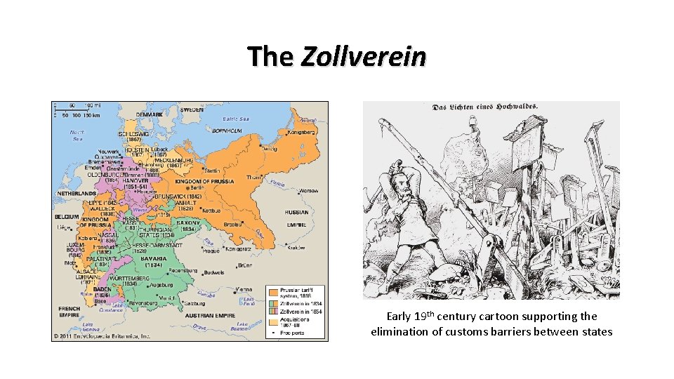 The Zollverein Early 19 th century cartoon supporting the elimination of customs barriers between