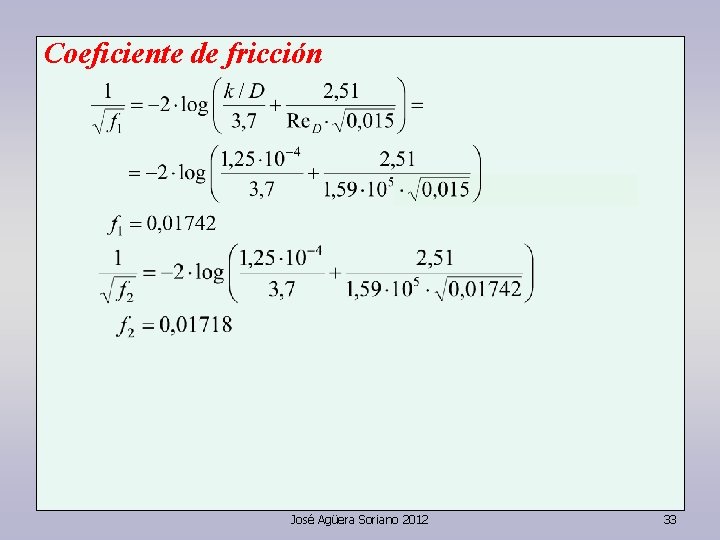 Coeficiente de fricción José Agüera Soriano 2012 33 