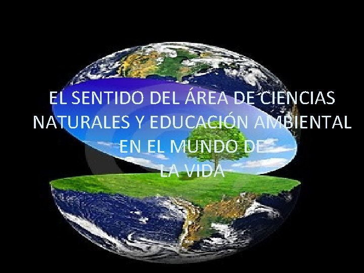 EL SENTIDO DEL ÁREA DE CIENCIAS NATURALES Y EDUCACIÓN AMBIENTAL EN EL MUNDO DE