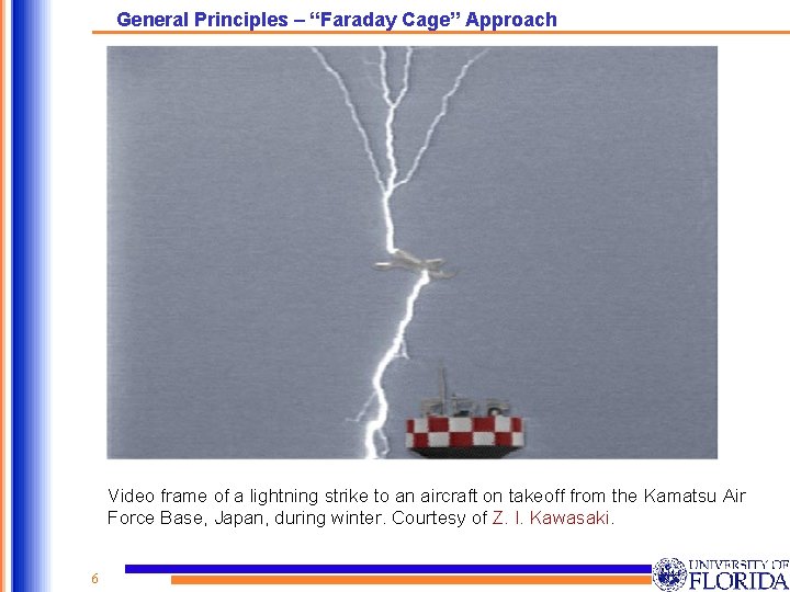 General Principles – “Faraday Cage” Approach Video frame of a lightning strike to an General Principles – “Faraday Cage” Approach Video frame of a lightning strike to an