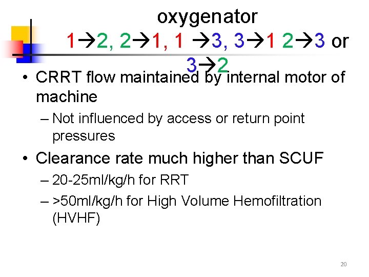 oxygenator 1 2, 2 1, 1 3, 3 1 2 3 or 3 2