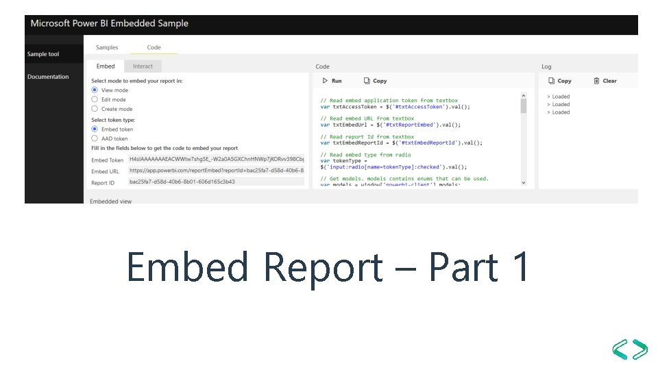 Embed Report – Part 1 