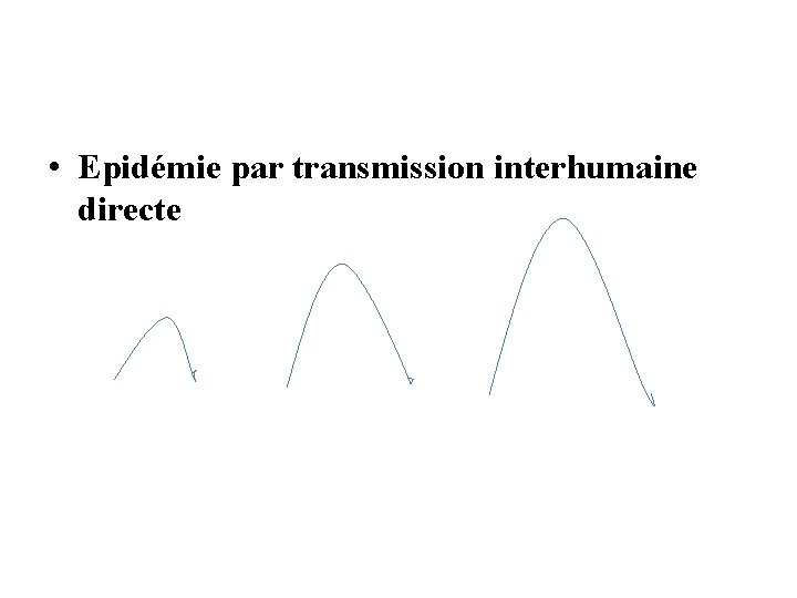  • Epidémie par transmission interhumaine directe 