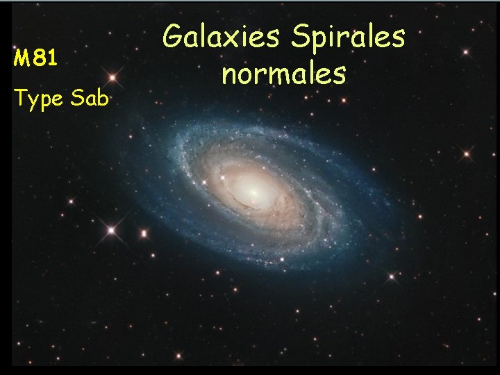 M 81 Type Sab Galaxies Spirales normales 