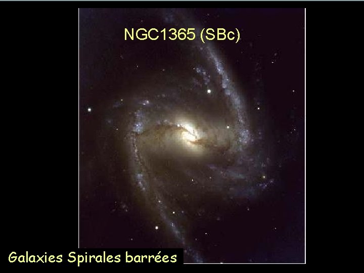 NGC 1365 (SBc) Galaxies Spirales barrées 