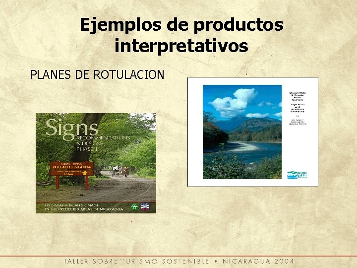 Ejemplos de productos interpretativos PLANES DE ROTULACION 