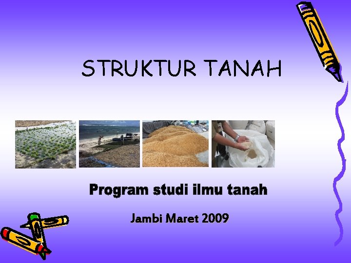 STRUKTUR TANAH Jambi Maret 2009 