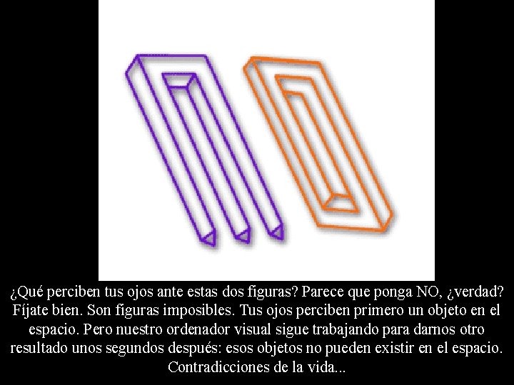 ¿Qué perciben tus ojos ante estas dos figuras? Parece que ponga NO, ¿verdad? Fíjate