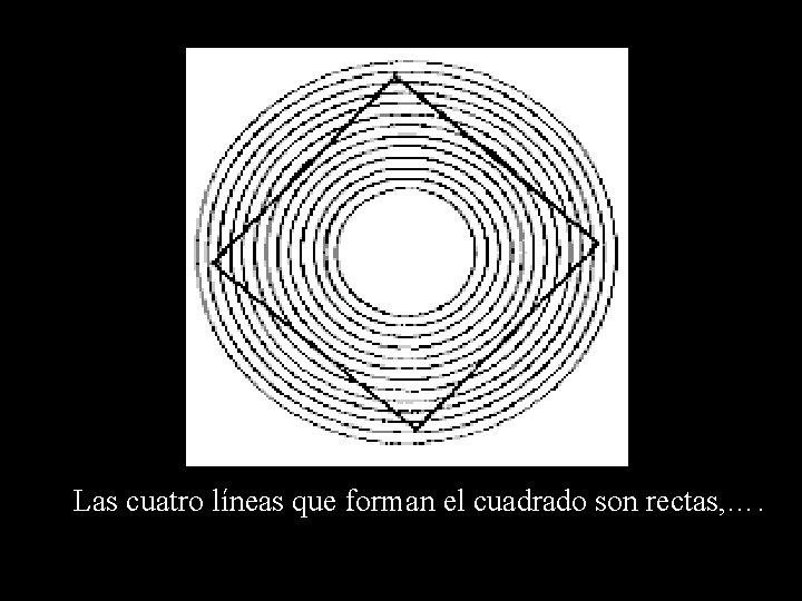 Las cuatro líneas que forman el cuadrado son rectas, …. 