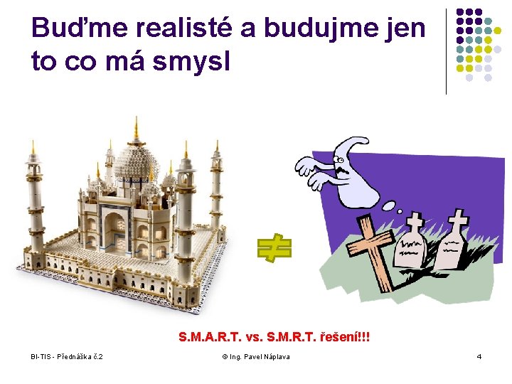 Buďme realisté a budujme jen to co má smysl S. M. A. R. T.