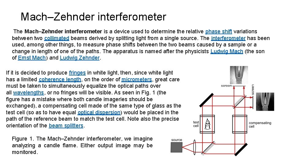 Mach–Zehnder interferometer The Mach–Zehnder interferometer is a device used to determine the relative phase