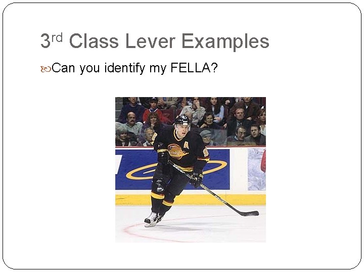 3 rd Class Lever Examples Can you identify my FELLA? 