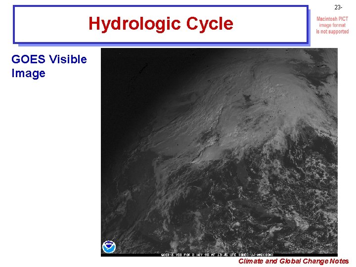 23 - Hydrologic Cycle GOES Visible Image Climate and Global Change Notes 
