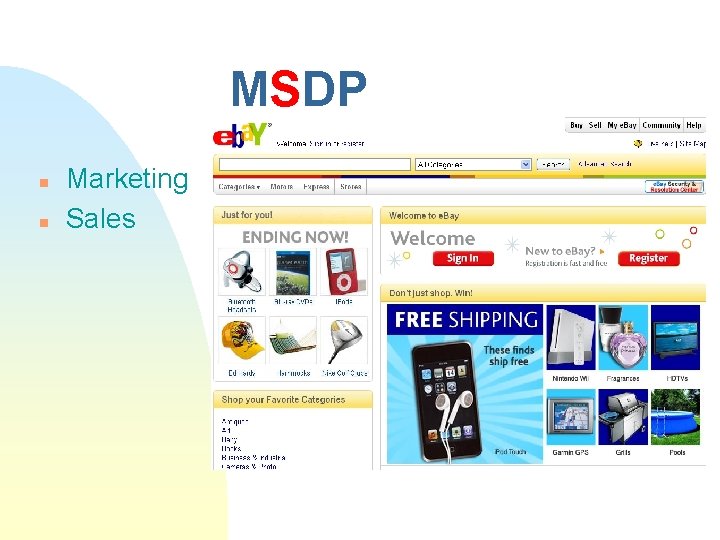 MSDP n n Marketing Sales 