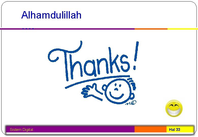 Alhamdulillah …. Sistem Digital. Hal 33 