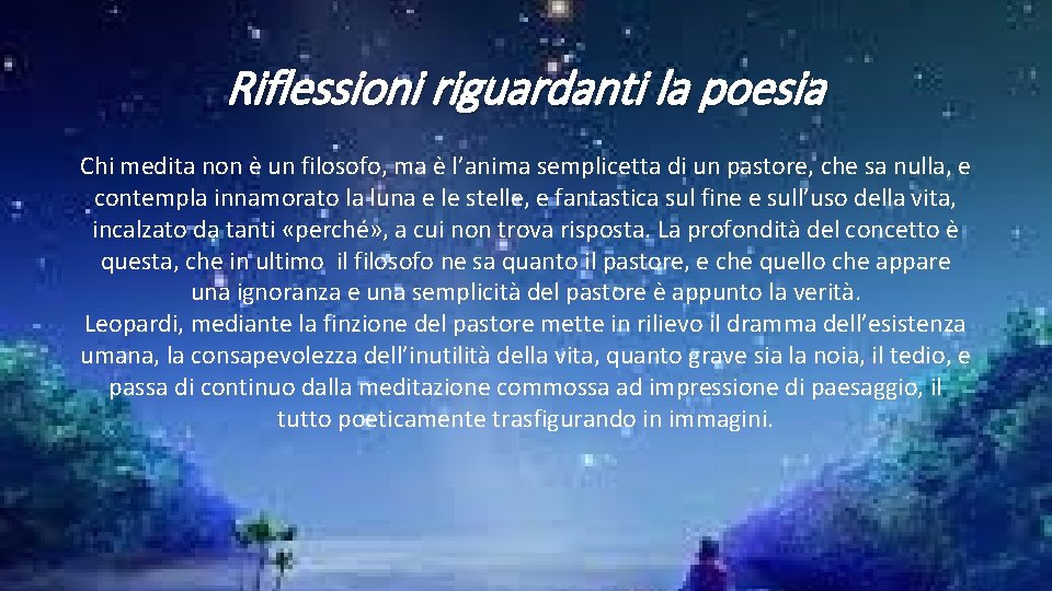 Riflessioni riguardanti la poesia Chi medita non è un filosofo, ma è l’anima semplicetta