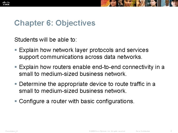 Chapter 6 Network Layer Introduction to Networks PresentationID