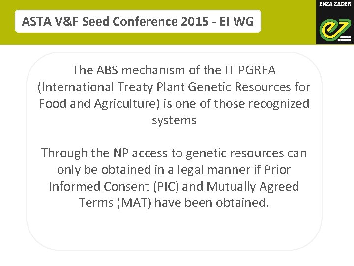 ASTA V&F Seed Conference 2015 - EI WG The ABS mechanism of the IT