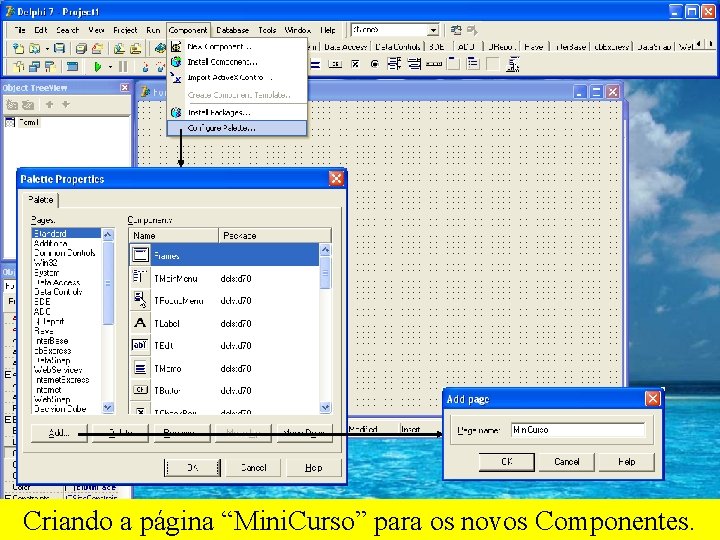 Criando a página “Mini. Curso” para os novos Componentes. 