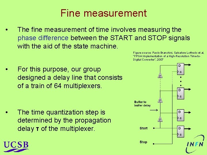 Fine measurement • The fine measurement of time involves measuring the phase difference between Fine measurement • The fine measurement of time involves measuring the phase difference between