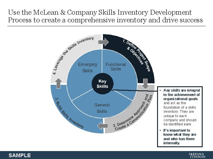 Use the Mc. Lean & Company Skills Inventory Development Process to create a comprehensive