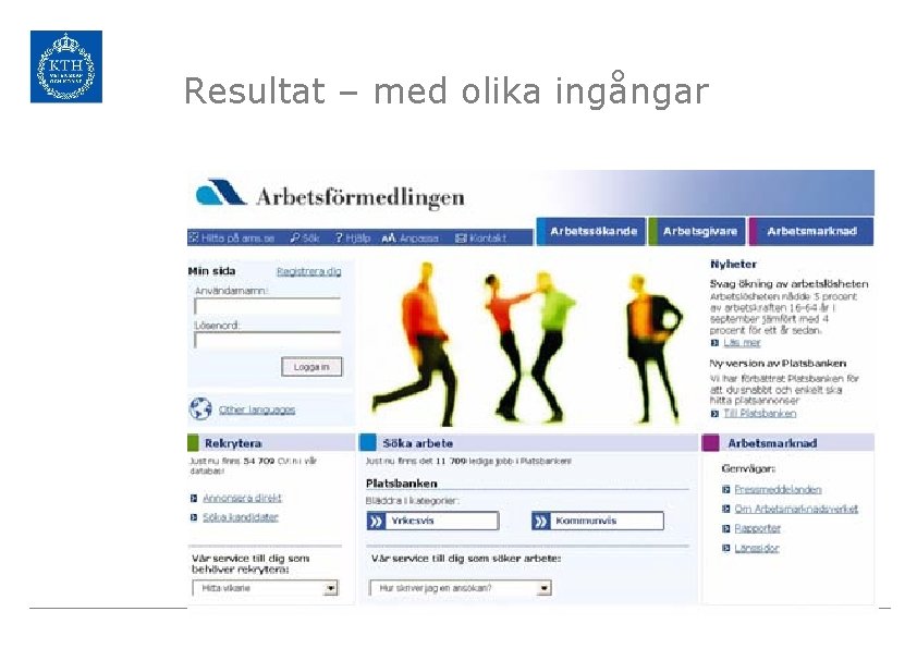 Resultat – med olika ingångar 