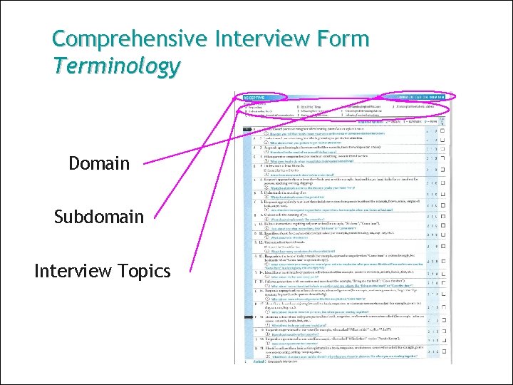 Comprehensive Interview Form Terminology Domain Subdomain Interview Topics 