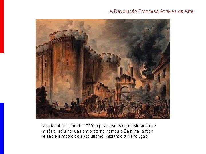 A Revolução Francesa Através da Arte No dia 14 de julho de 1789, o