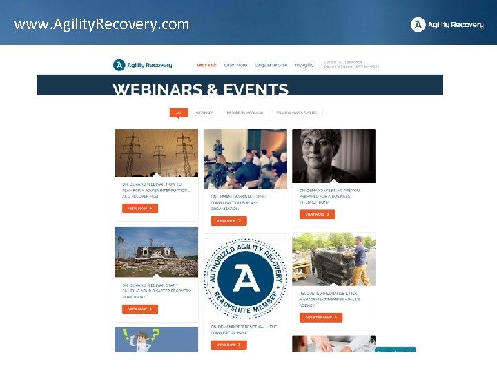 www. Agility. Recovery. com 