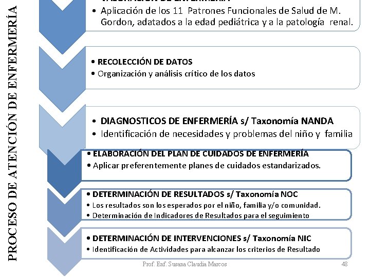 PROCESO DE ATENCIÓN DE ENFERMERÍA • VALORACIÓN DE ENFERMERÍA • Aplicación de los 11 PROCESO DE ATENCIÓN DE ENFERMERÍA • VALORACIÓN DE ENFERMERÍA • Aplicación de los 11